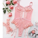 produits Body porte-jarretelle rose