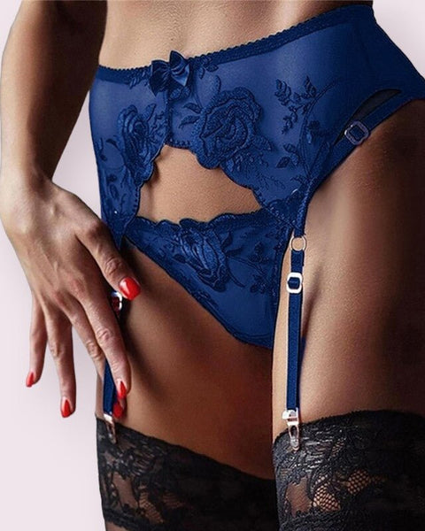 Luminelle - Porte-jarretelle bleu électrique