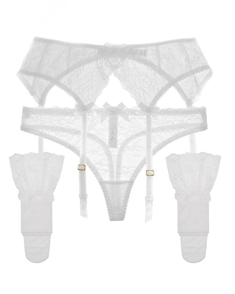 lingerie Ensemble porte-jarretelle blanc