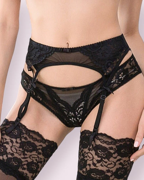 Porte-jarretelle dentelle noir
